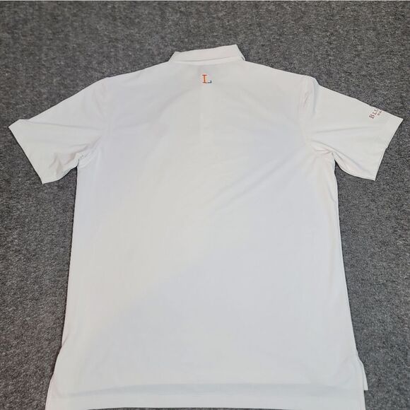 Peter Millar Summer Comfort Blue Jack National Golf Polo Shirt Size L White - Picture 2 of 11